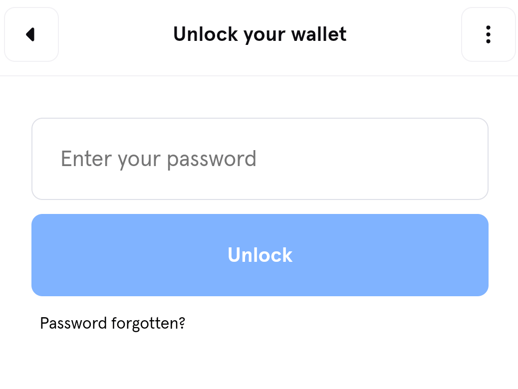 Sorare MLB選手カード購入、ウォレットのパスワード入力