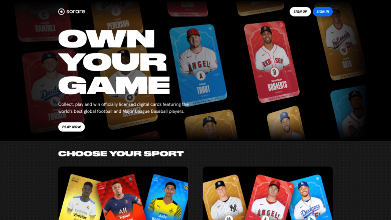 Sorare公式TOP画像