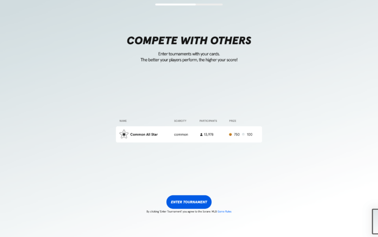 Sorare MLBのトーナメントについての説明