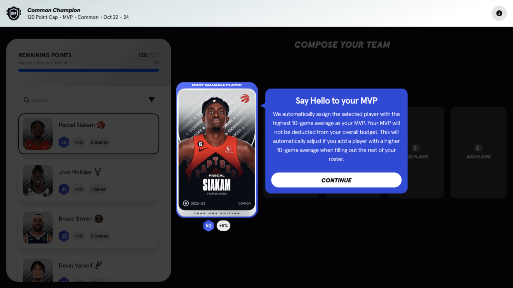 Sorare NBA MVP紹介画像