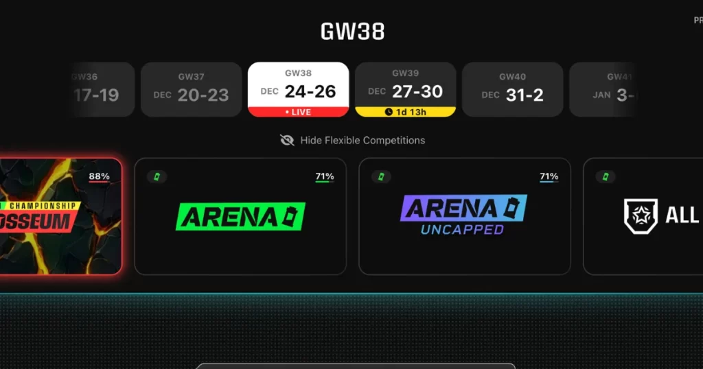 Sorareでエントリー締切が迫り、焦って判断してしまいがちな場面を表した画面
